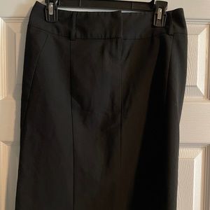 Black Pencil Skirt with Cheetah Print Lining - Women's Size 0